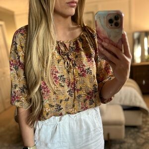 LOFT Multicolor Floral Blouse
